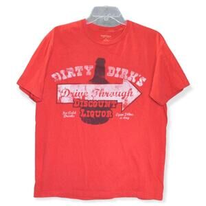 Sonoma Mens Size Medium T-Shirt Dirty Dirks Graphic Tee Red
